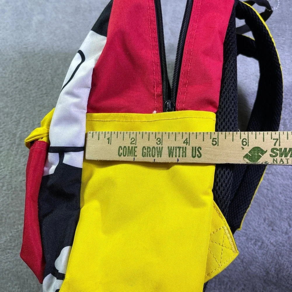 Mickey Mouse Backpack Red Yellow Black‎ Classic Character Print School Bag